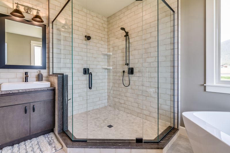 Contemporary Bathroom with Walk-in Shower